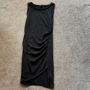 Tildon Black Draped Sleeveless Dress